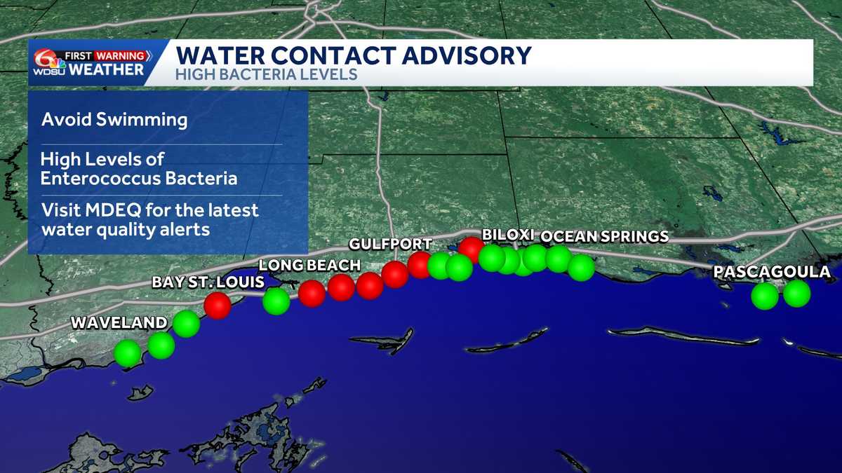 High levels of bacteria reported at seven Mississippi beaches. See the list