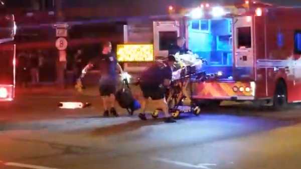 2 people riding electric scooter hospitalized after colliding with SUV