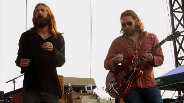 Chris Robinson and Rich Robinson of The Black Crowes performs on day 4 of the Lockn' Festival at Oak Ridge Farm on Sunday September 8, 2013 in Arrington Virginia.(Photo by John Davisson/Invision/AP)