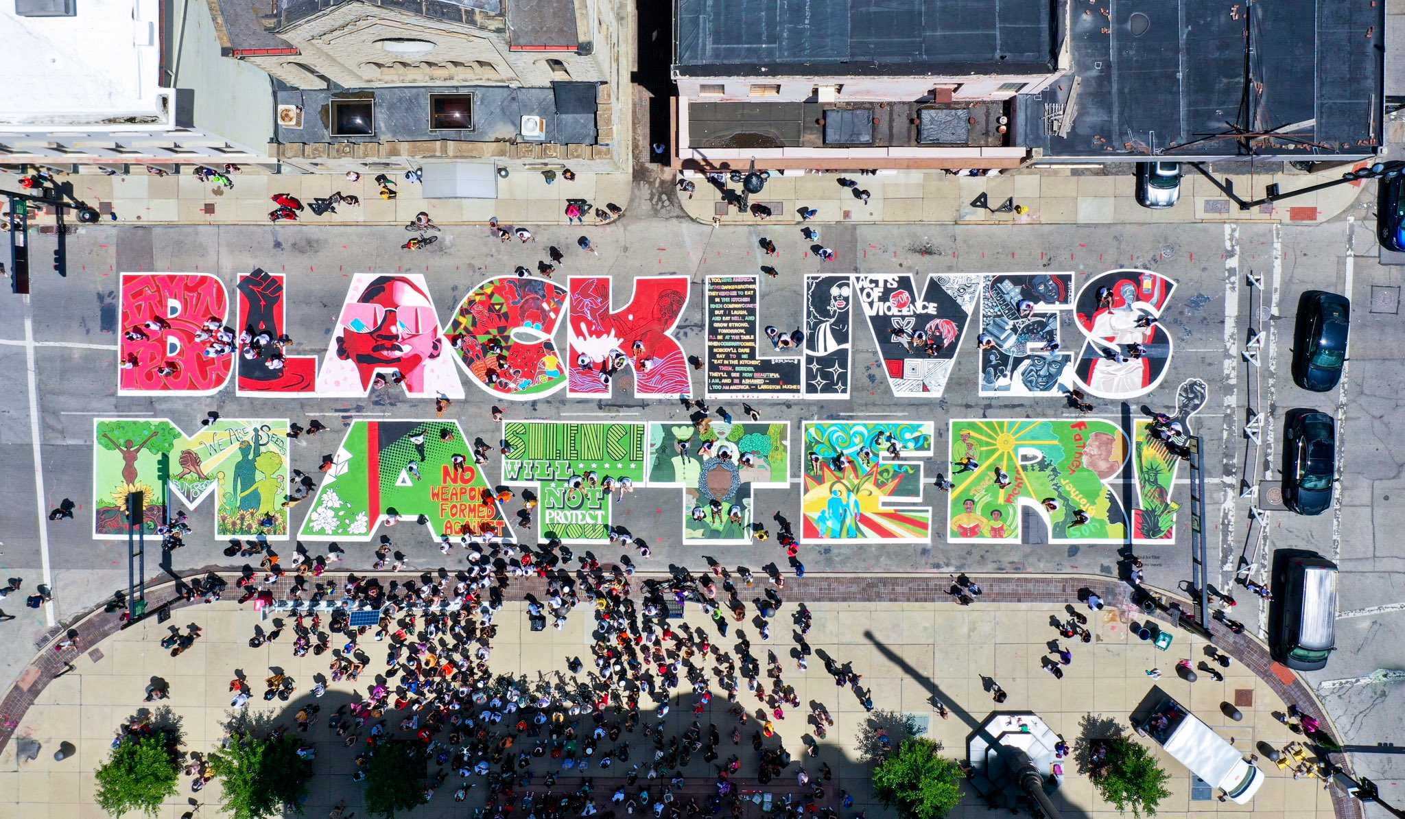 Artists To Touch Up Black Lives Matter Mural In Downtown Cincinnati