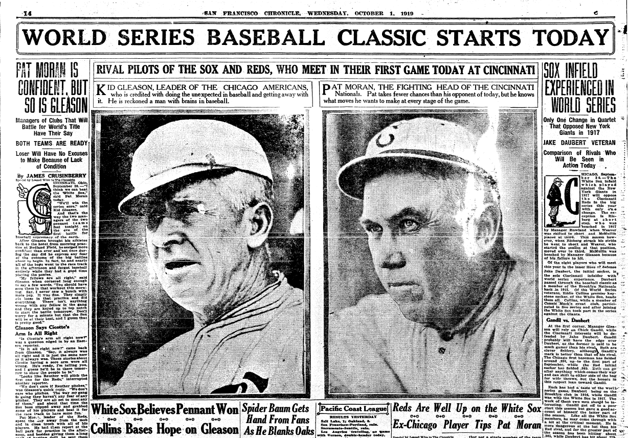 Reliving The Infamous 1919 World Series Through Newspaper Clippings   Blacksox1 Png 1570125340 