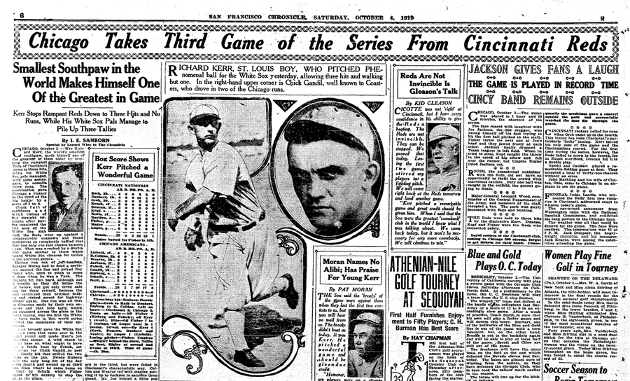The 1919 World Series resulted in the most famous scandal in