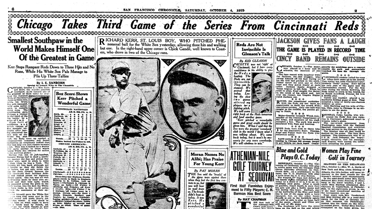 Another Look at the 1919 World Series: The Cincinnati Reds