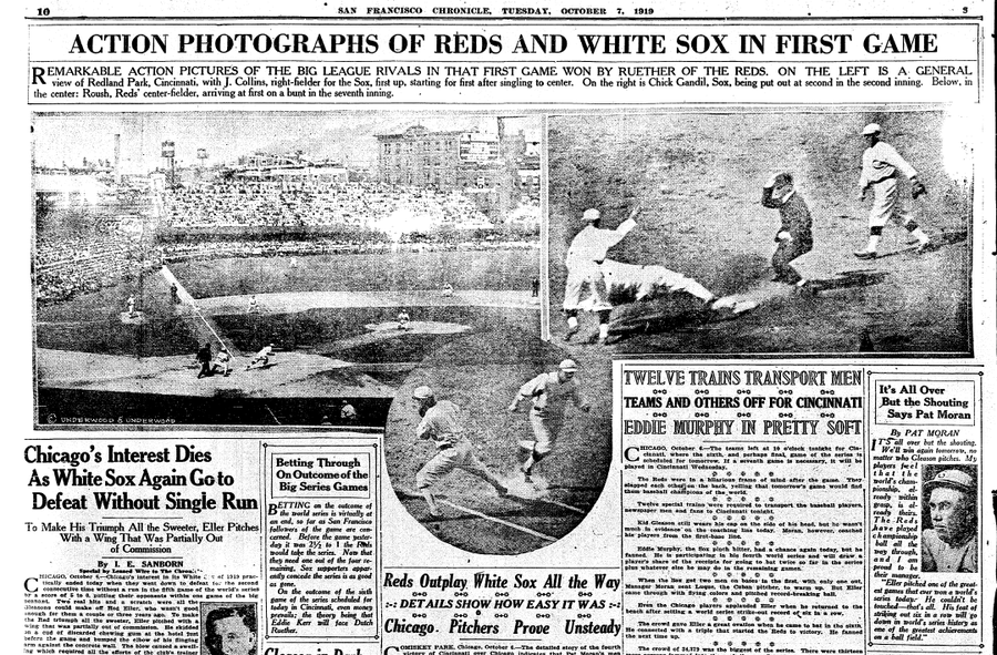 Reliving the infamous 1919 World Series through newspaper clippings