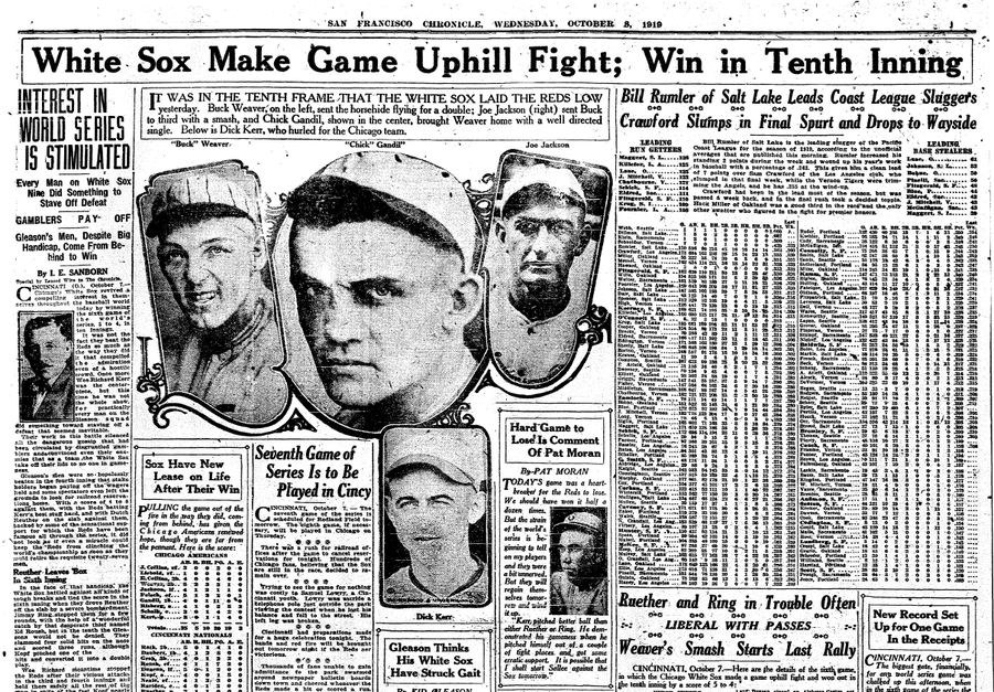 Reliving the infamous 1919 World Series through newspaper clippings