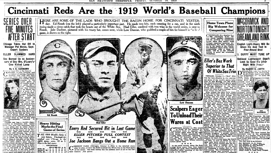 Revisiting the Black Sox Scandal of 1919