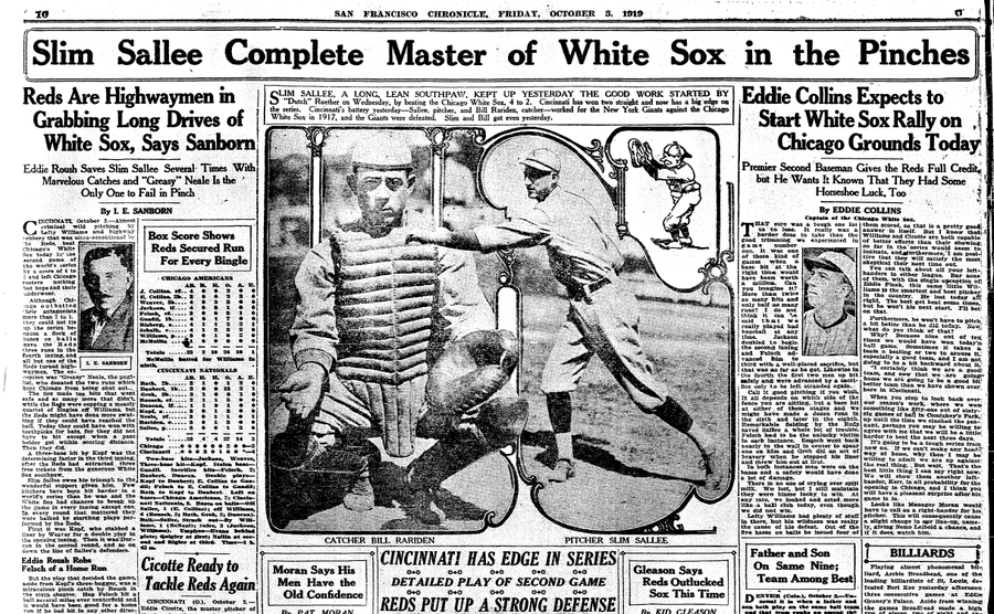 Reliving the infamous 1919 World Series through newspaper clippings