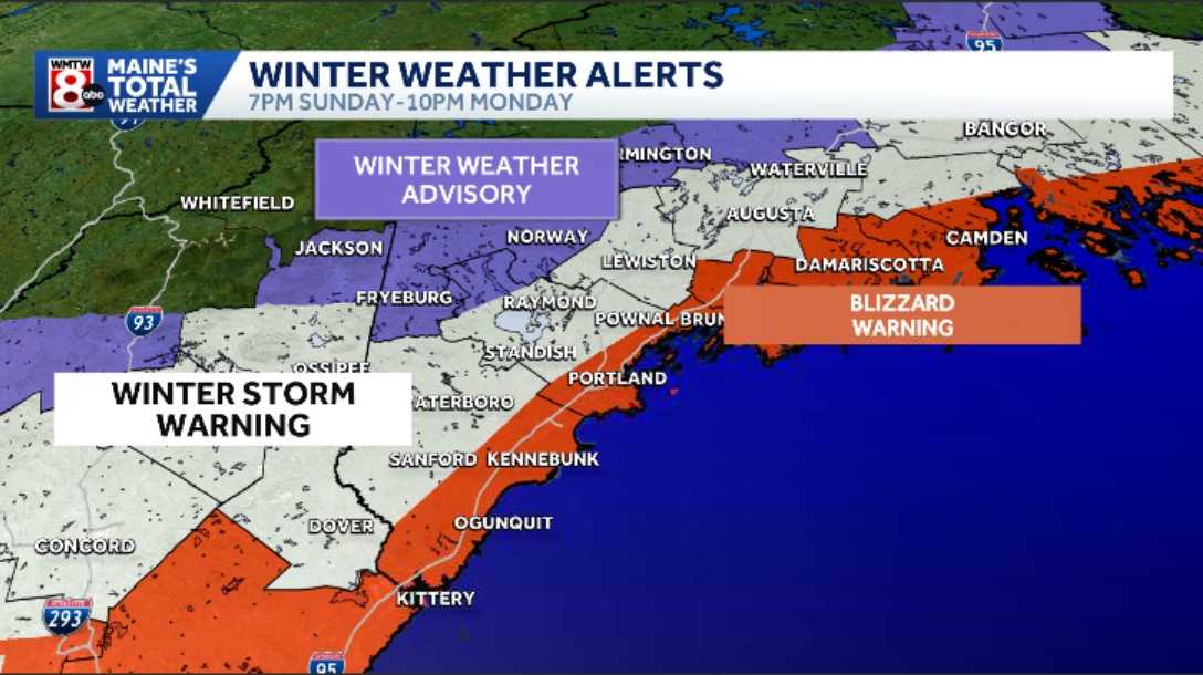 Tracking nor'easter that will bring dense snowfall, high winds to Maine