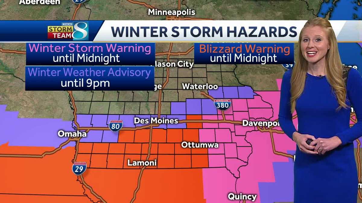 Blizzard warning for southern Iowa