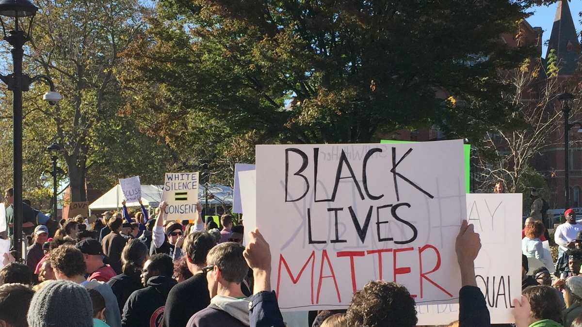 PHOTOS: Black Lives Matter, Anti-Trump rallies merge in Cincinnati