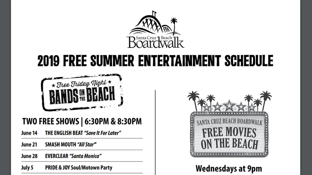 Beach Boardwalk announces summer concerts movies and shows