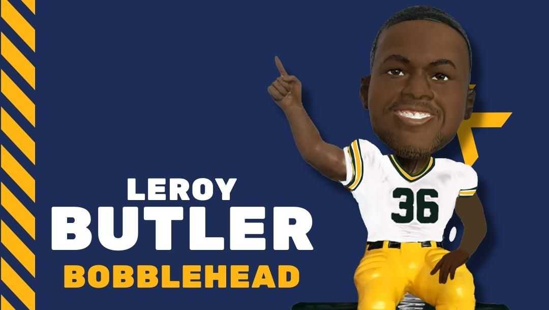 LeRoy Butler Green Bay Packers Bobble Arms Raised Green Bay Packers Bo —  BobblesGalore