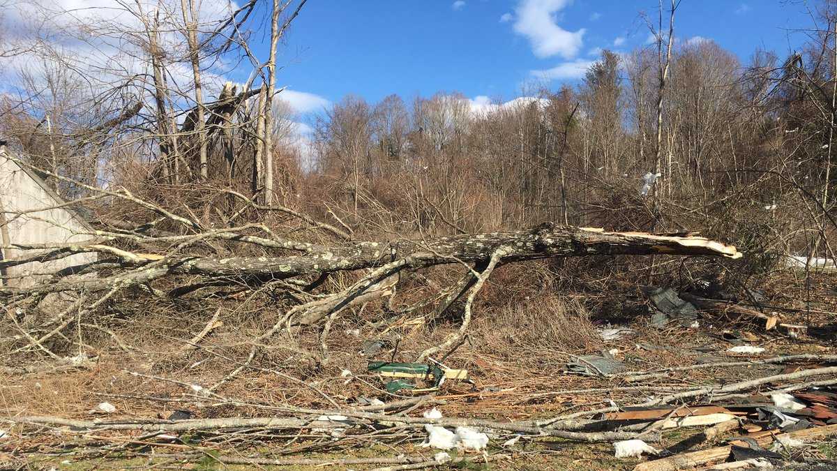 Rare tornado leaves trail of damage through Conway