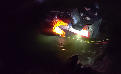 Stunning rescue video: 19-year-old trapped upside down in river finds 4-inch air pocket as Apple Watch calls 911