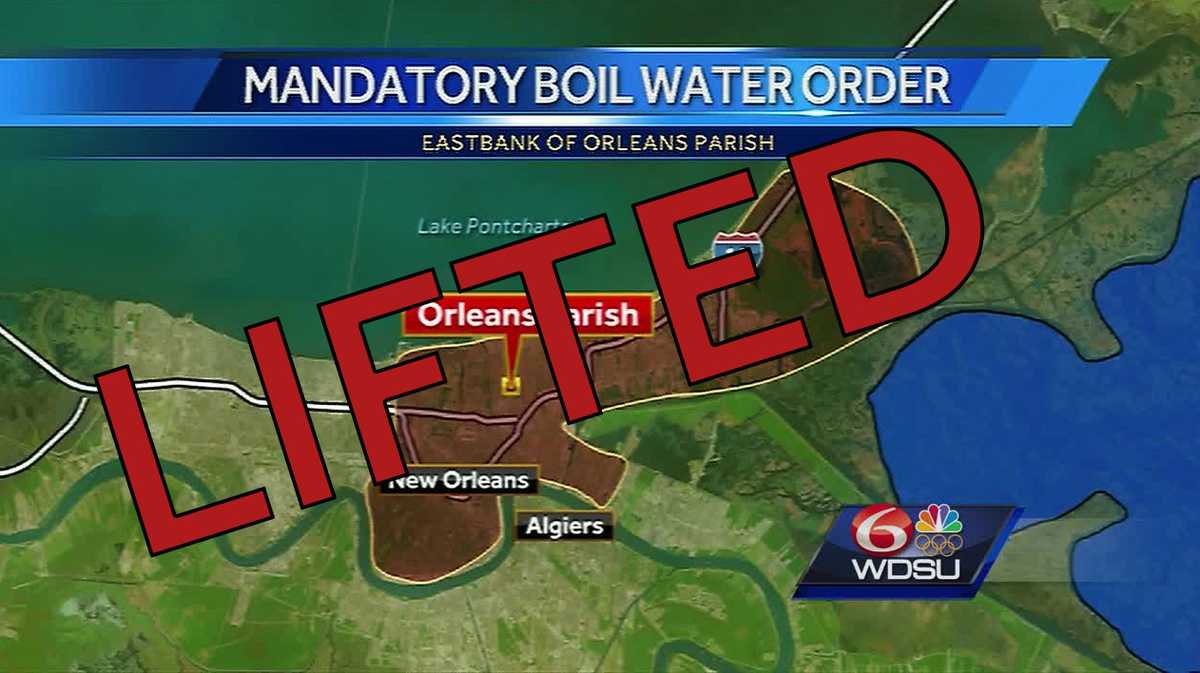 Boilwater advisory lifted for east bank of New Orleans