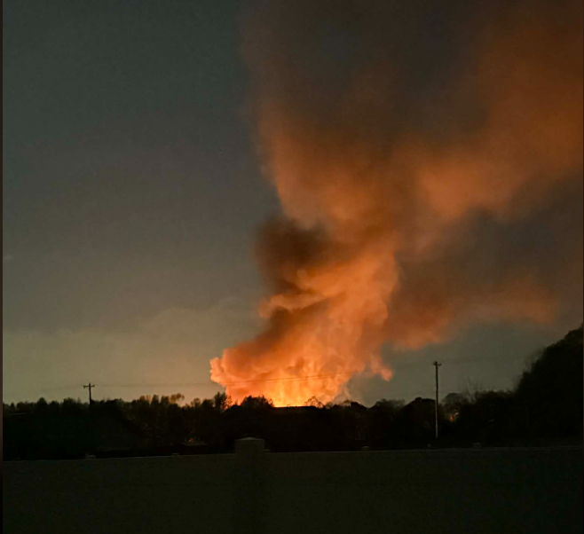 Large fire in Boiling Springs