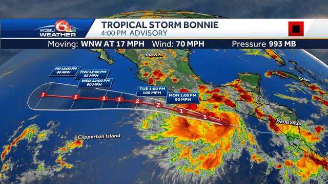 Bonnie Nears Hurricane Status - Vimarsana News