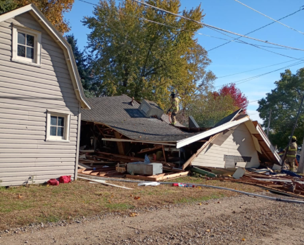 The cause of a garage explosion near the intersection of Harrison and 13th Streets in Boone is under investigation, according to Boone County Sheriff Andy Godzicki. The cause of a garage explosion Sunday, Oct. 26, 2025, near the intersection of Harrison and 13th Streets in Boone is under investigation, according to Boone County Sheriff Andy Godzicki.