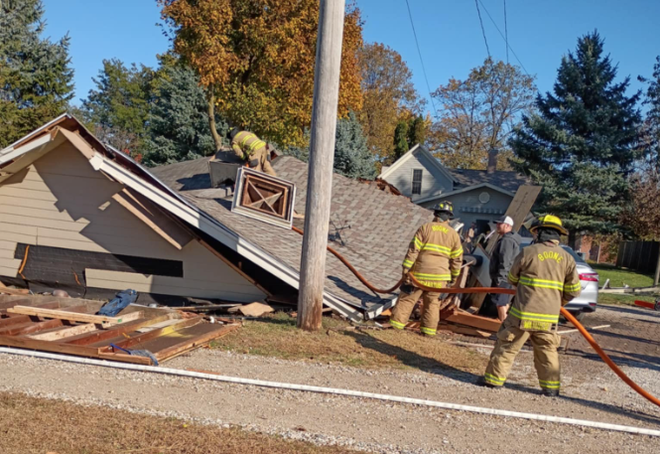 The cause of a garage explosion near the intersection of Harrison and 13th Streets in Boone is under investigation, according to Boone County Sheriff Andy Godzicki. The cause of a garage explosion Sunday, Oct. 26, 2025, near the intersection of Harrison and 13th Streets in Boone is under investigation, according to Boone County Sheriff Andy Godzicki.