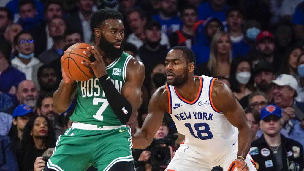 Jaylen Brown scores 46 in Celtics double overtime losing effort to Knicks