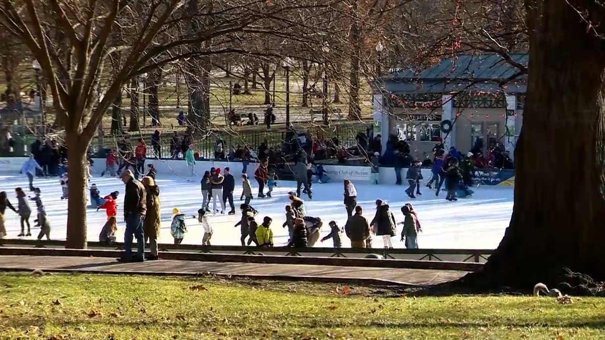 Ice skating on Boston's Frog Pond delayed due to need for temporary rink