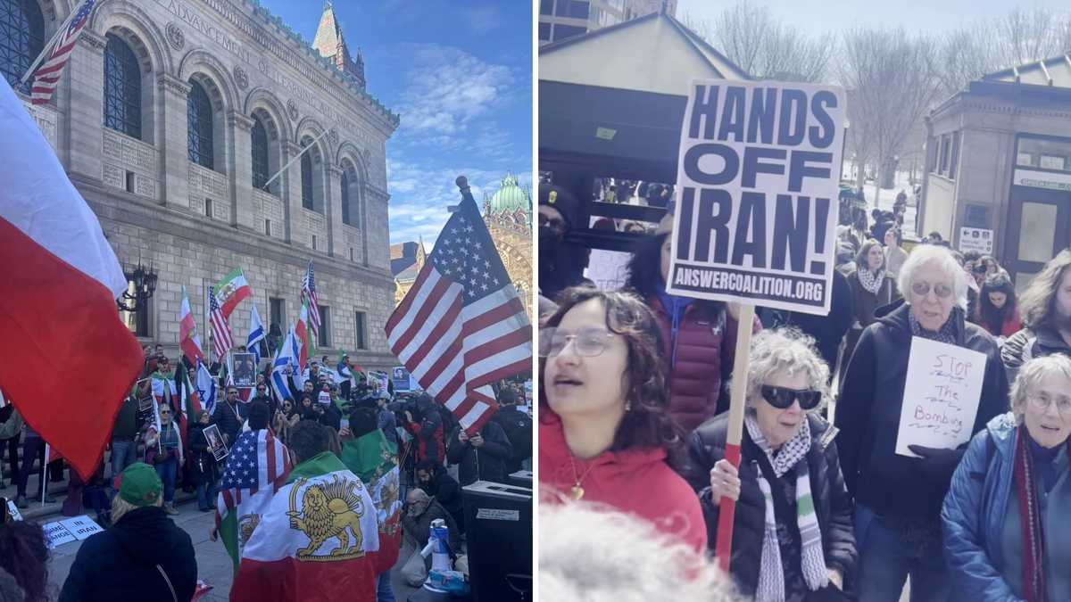 Dueling rallies held in Boston after US military attack on Iran