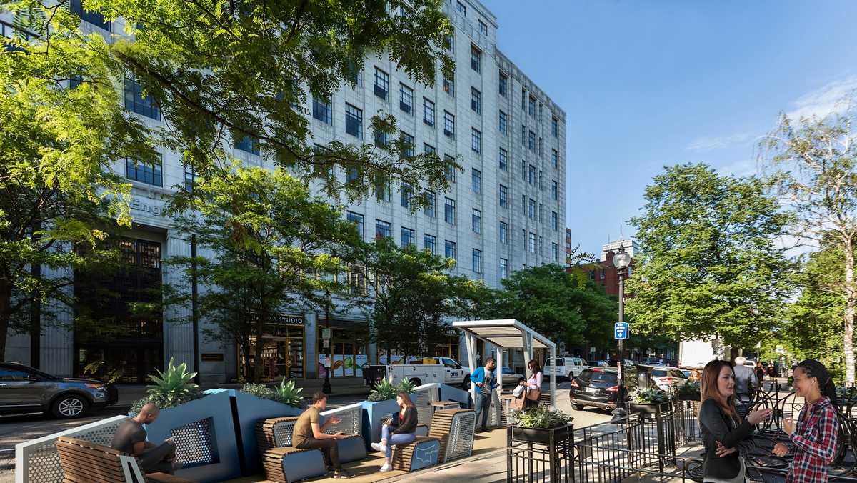'Parklet' parking on popular Boston street this summer