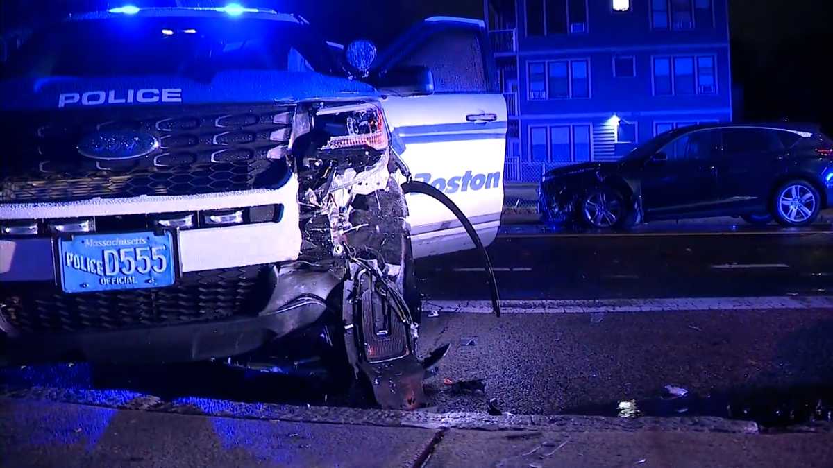 Boston police officer, 2 others injured in crash