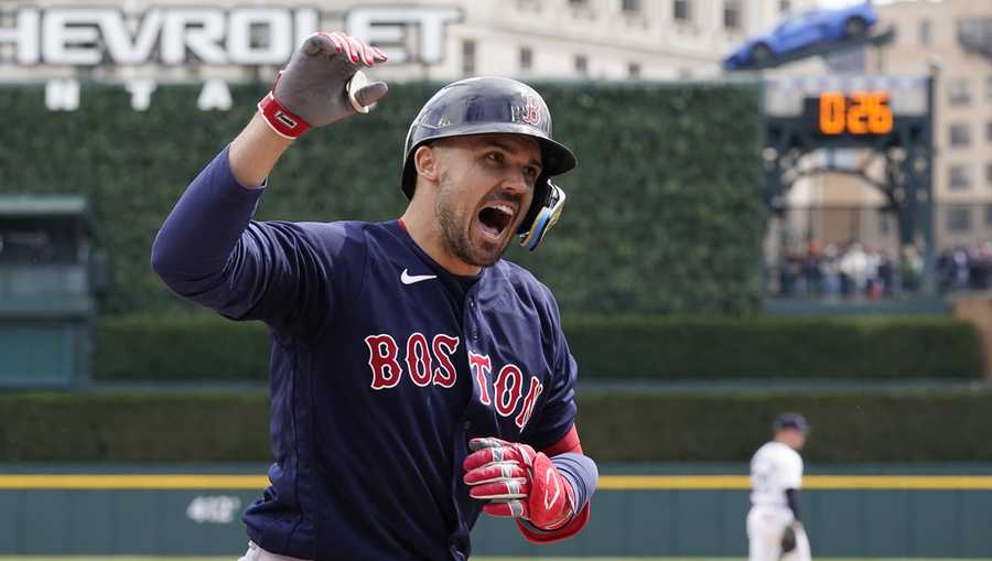 Brayan Bello of the Boston Red Sox reacts during the eighth inning