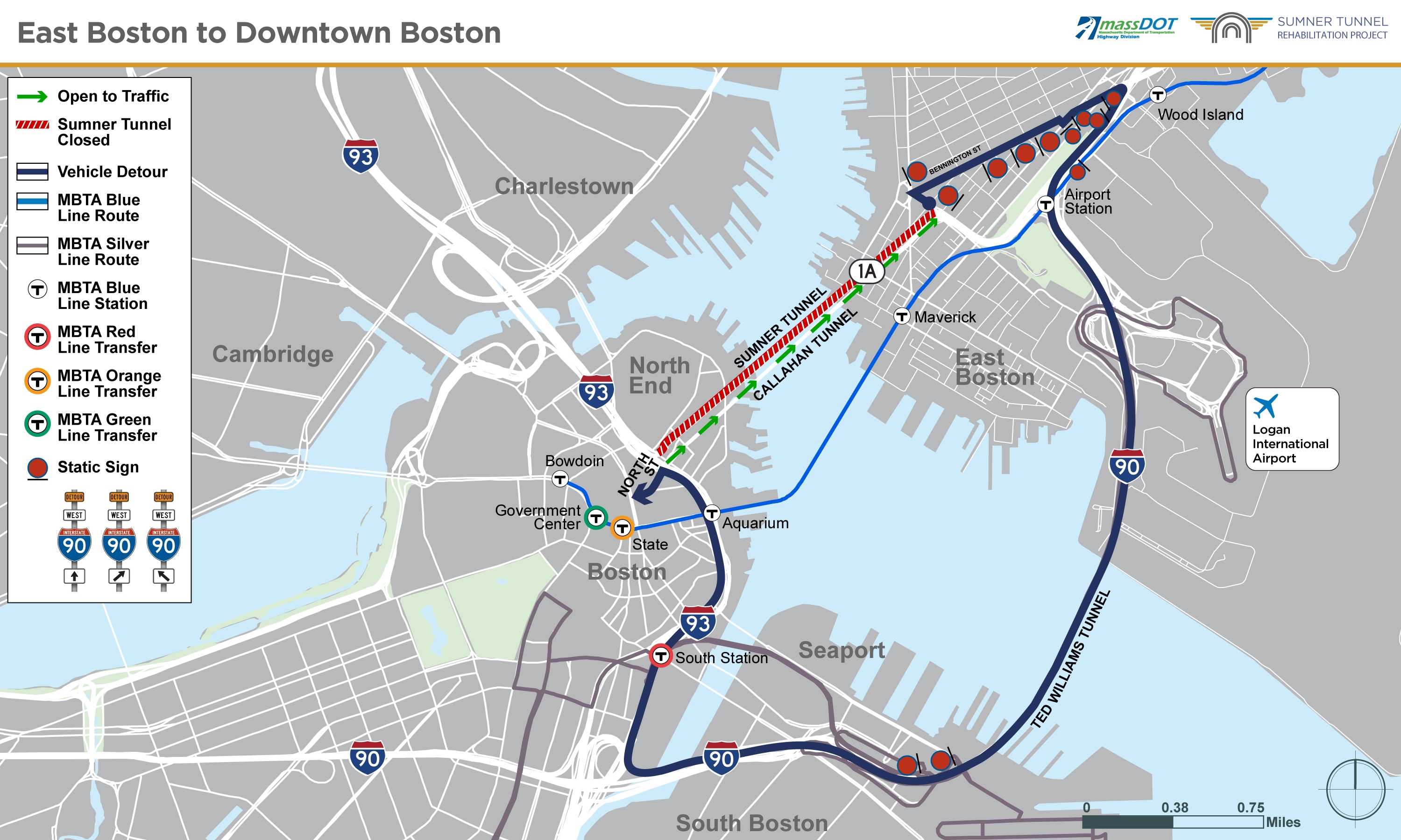 Sumner Tunnel to remain open this weekend amid MBTA, street closures 