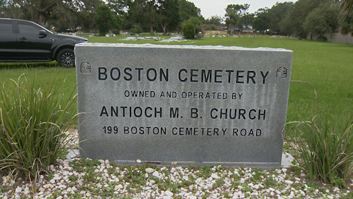 Possible graves underneath road leading to Boston Hill Cemetery
