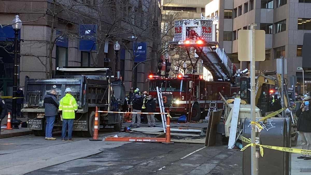 2 workers die after being struck by truck in Boston's Financial District