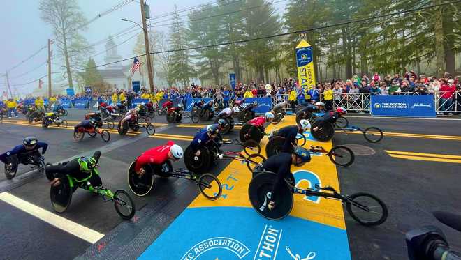 Boston Marathon originate line