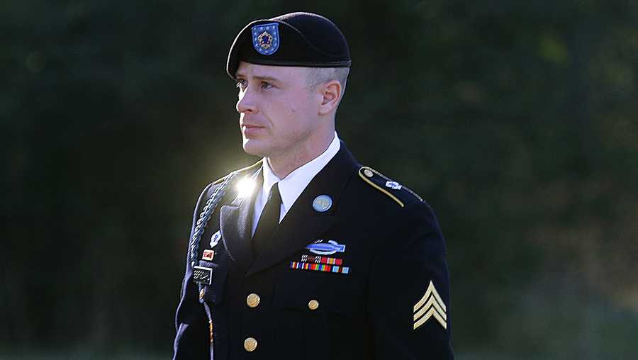 In this Jan. 12, 2016, file photo, Army Sgt. Bowe Bergdahl arrives for a pretrial hearing at Fort Bragg, N.C. 