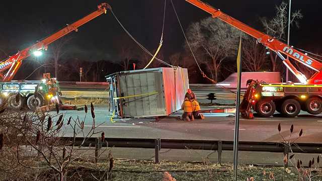 Box truck rolls over on Route 2 - Vimarsana News