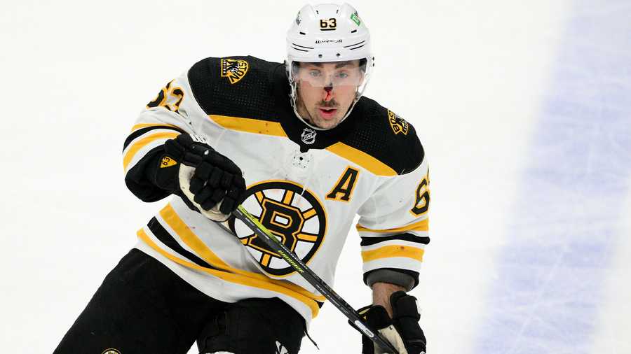 Brad Marchand Gets a Bloody Nose from a High Stick #capitals