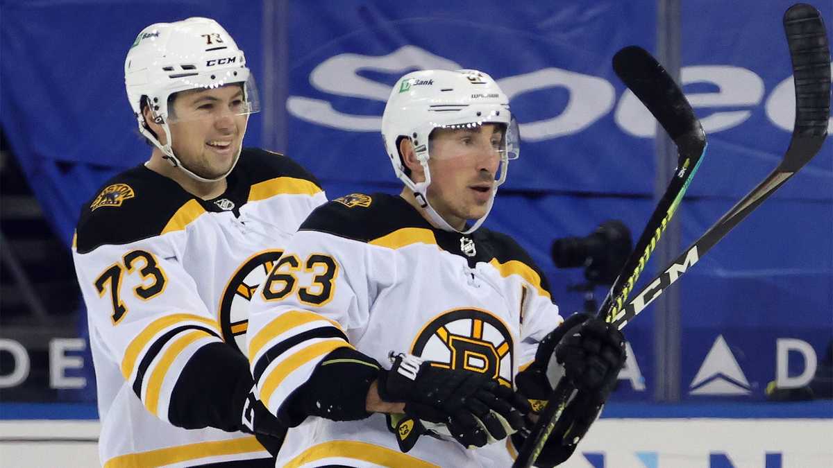 Hockey Of Tomorrow on X: According to Brad Marchand's teammate Charlie  McAvoy, Brad didn't want to change his gloves for the Winter Classic so he  decided to spray paint them gold so