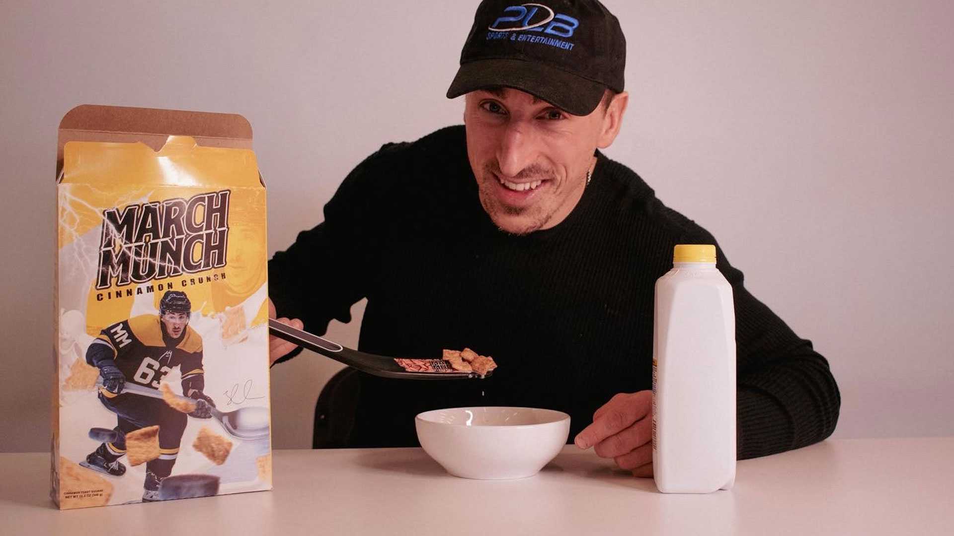 Boston Bruins star Brad Marchand launches his own cereal