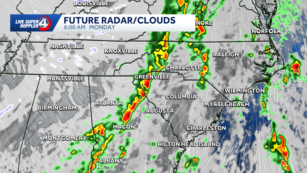 Severe storms possible Sunday, Monday in South Carolina: March 14 forecast