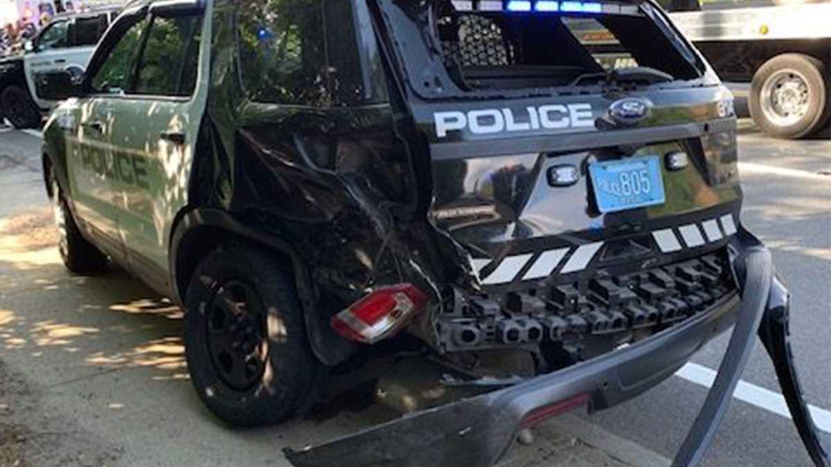 Police Officer injured after driver intentionally crashes into Braintree cruiser