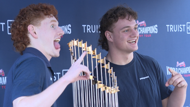 Braves World Series Trophy at J.I. Clements Stadium March 22