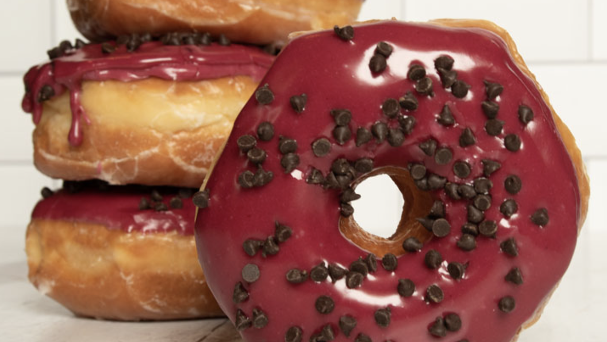 Graeter’s black raspberry chocolate chip doughnut returns