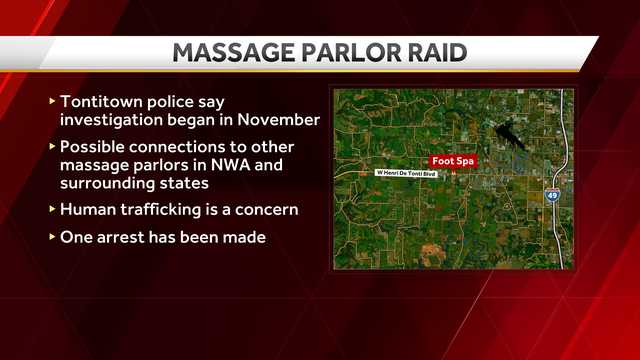 Tontitown police search, make arrest at massage spa after prostitution investigation - Vimarsana News
