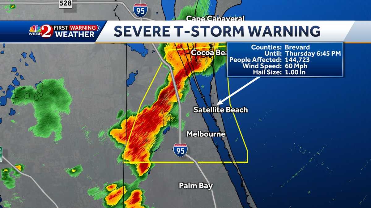Severe thunderstorm warning issued for Brevard County expires