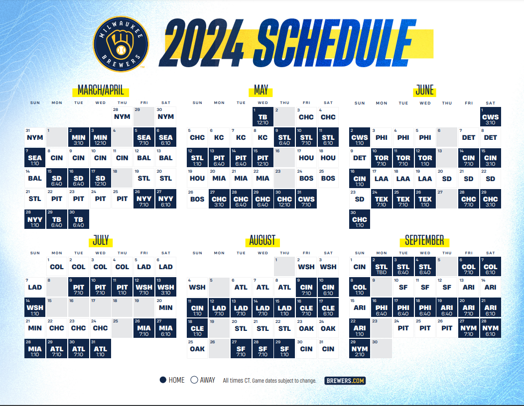 Brewers Playoff Schedule 2024 Tickets Price Denny Felicle