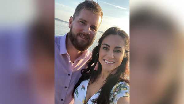 This undated photo provided by Samantha Miller shows Miller and her groom-to-be Aric Hutchinson.