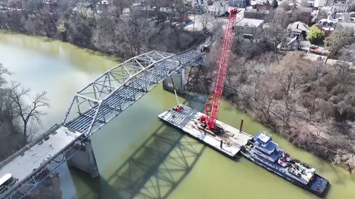 WATCH: Key connector bridge blown up in northern Kentucky