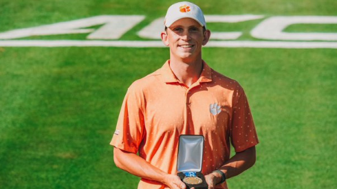 Clemson senior Jacob Bridgeman was named ACC Men's Golfer of the Year on Wednesday.