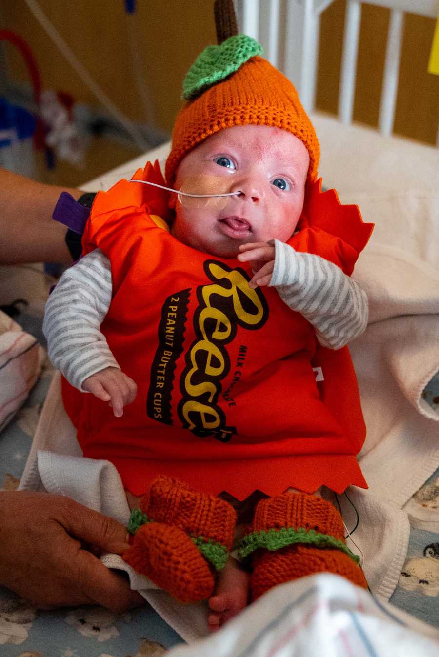 Boston NICU patients in costume for Halloween