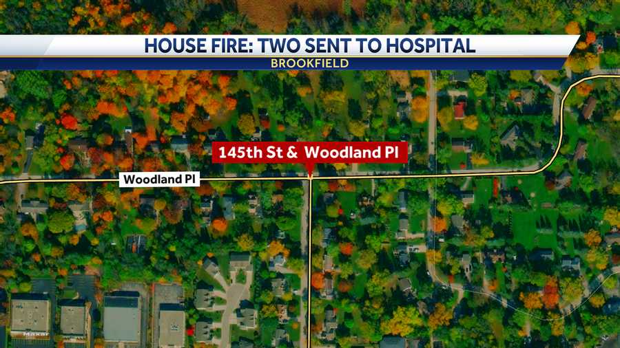 house fire: two sent to hospital